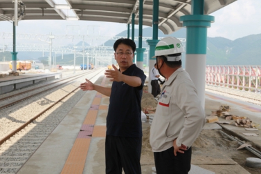 경춘복선전철 가평역사 현장 방문