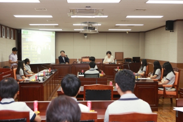 가평중학교 의회방문