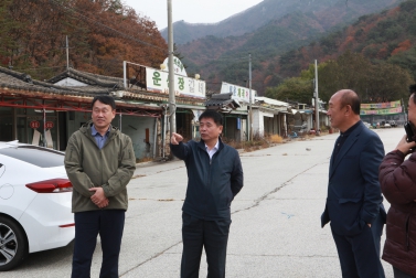 포천백운계곡 불법구조물 철거현장 확인