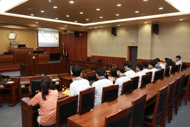 가평고등학생 의회 방문